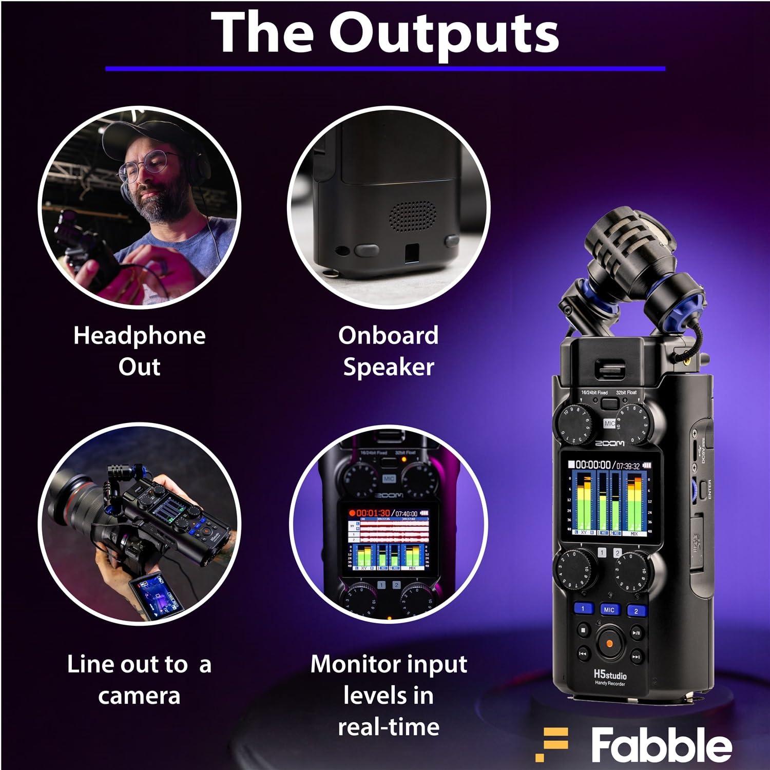 Amazon.com: Zoom H5 Studio Handy Recorder Bundle with ZDM-1